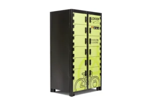 LOXXER LOX12 outdoor fire-safe lithium-ion charging locker – side view