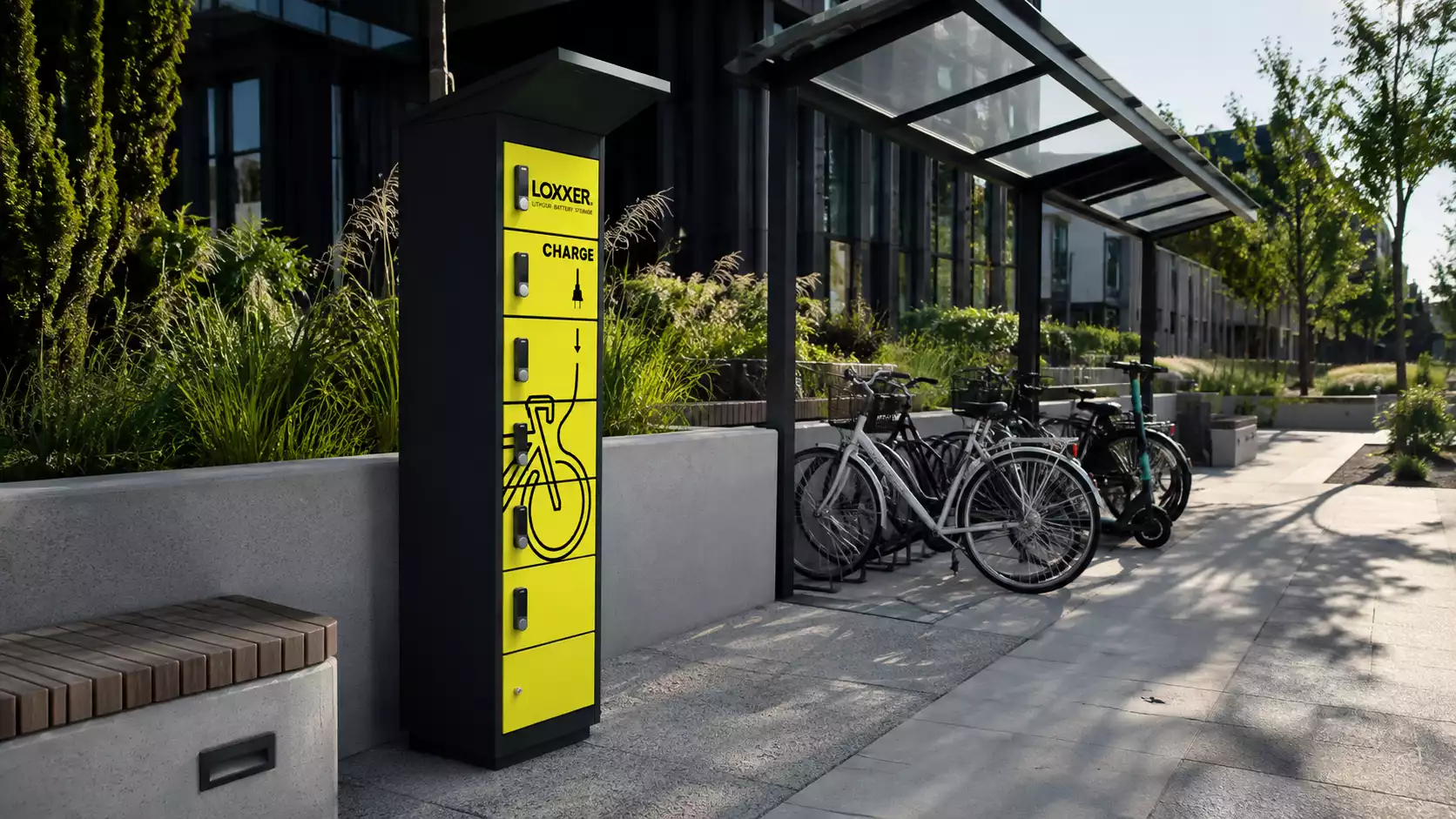 LOXXER outdoor locker lithium batterijen